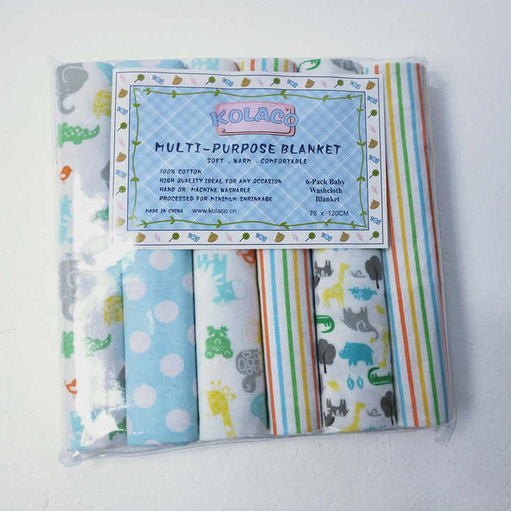 6 Piece Cotton Flannel Receiving Set