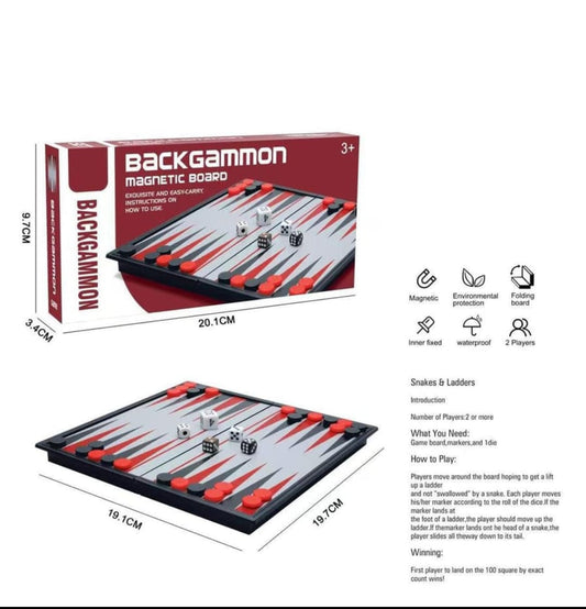Backgammon Magnetic & Folding Board Game