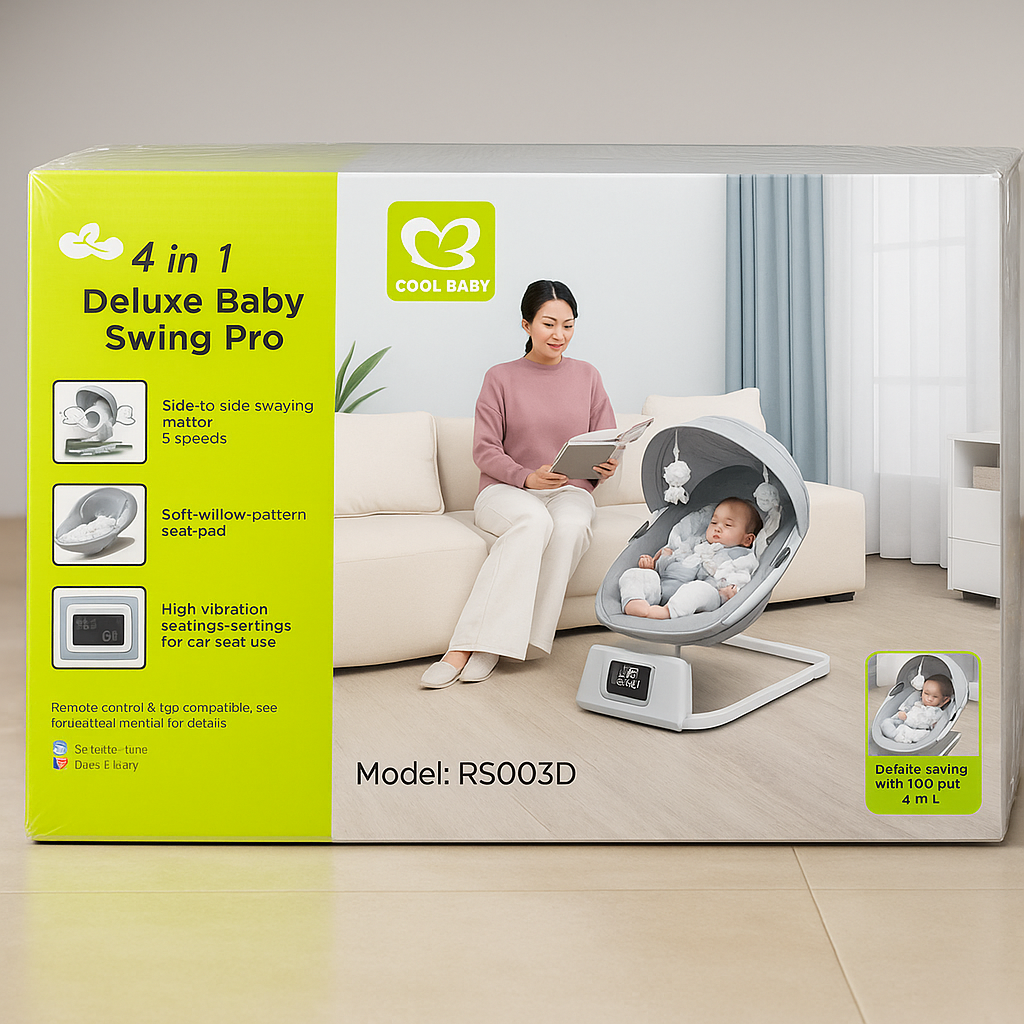 CoolBaby 4 in 1 Deluxe Baby Swing Pro