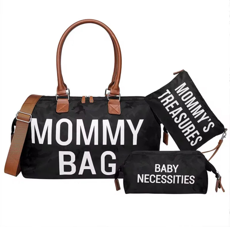 3-Piece Mommy Bag Set | Diaper Bag + Pouch + Toiletry Bag