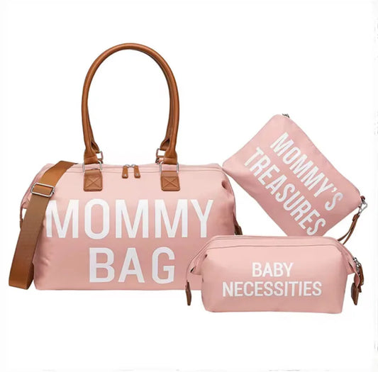 3-Piece Mommy Bag Set | Diaper Bag + Pouch + Toiletry Bag