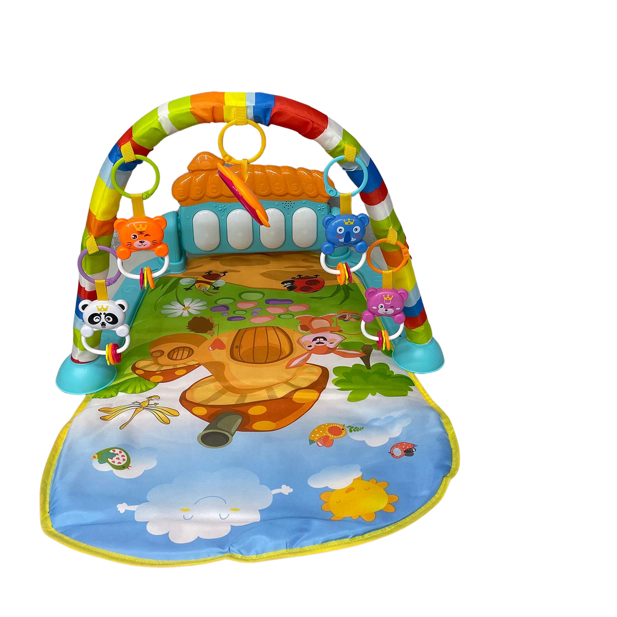Kids Play Mat With Piano And Hanging Toys