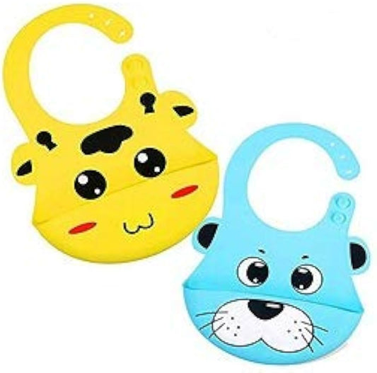 Animal Pattern Silicone Newborn Bibs