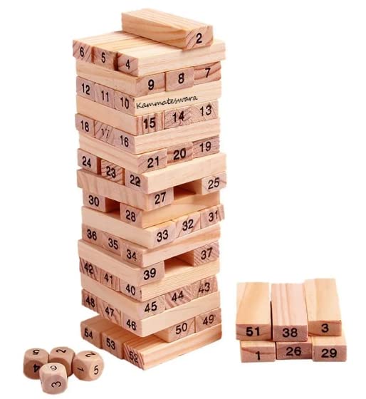 Jenga 54 Pieces Stacking Tower Block game