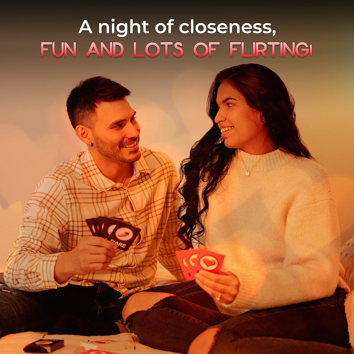Talk Flirt Dare Couples Card Game, Date Night Conversation Cards for Adults