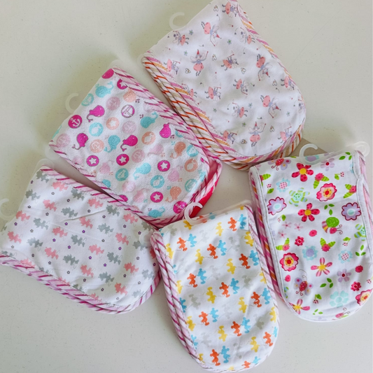 3-Pack Baby Burp Cloths – Assorted Prints (Boys/Girls)
