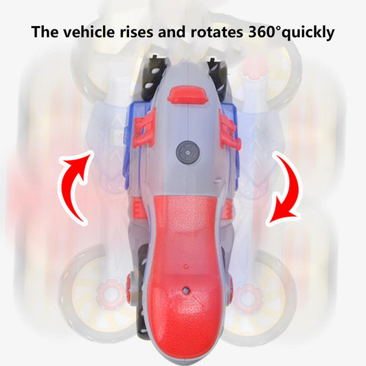 360° Rotating Stunt Bike – Battery Operated with Lights & Music