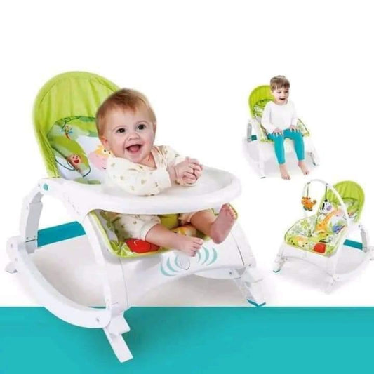 3-in-1 Multi-Functional Baby to Toddler Rocker – Feeding, Play & Relax Seat