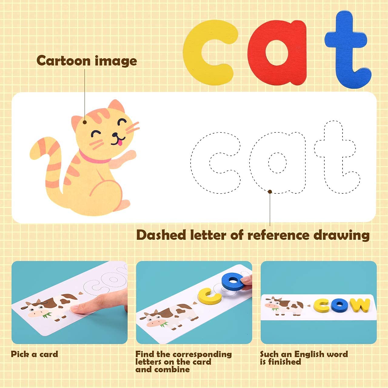 Kids Cognitive Alphabet Spelling Game – Educational Learning Toy