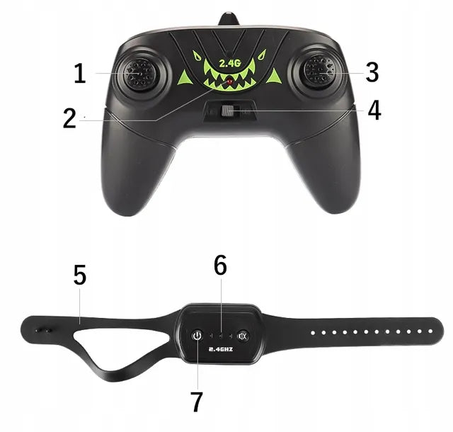 Amphibious Stunt RC Car – 2.4GHz Remote & Gesture Watch, All-Terrain Water + Land