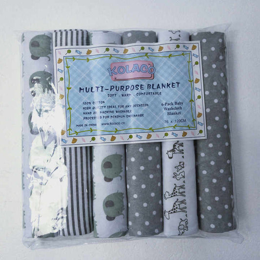 6 Piece Cotton Flannel Receiving Set