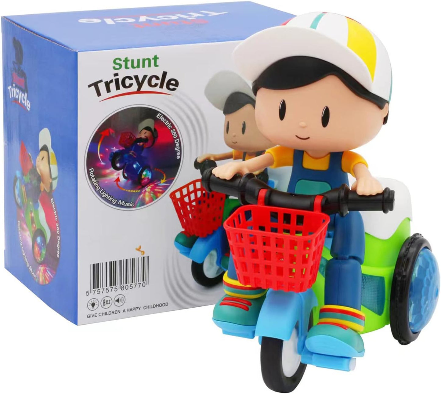 Stunt Tricycle Toy – Lights, Music & 360° Spinning Fun!