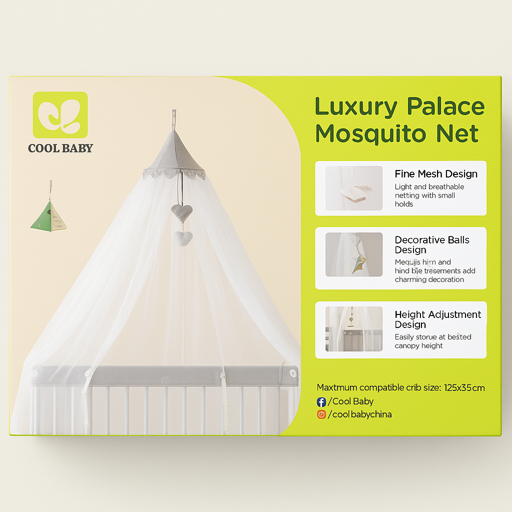 Luxury Palace Mosquito Net – Elegant Crib Canopy