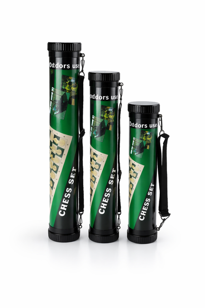 Portable Chess Set – Roll-Up Board & Travel Storage Tube!