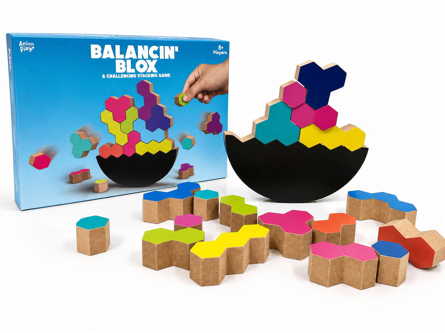 Balancin' Blox Wooden Balancing Stacking Game
