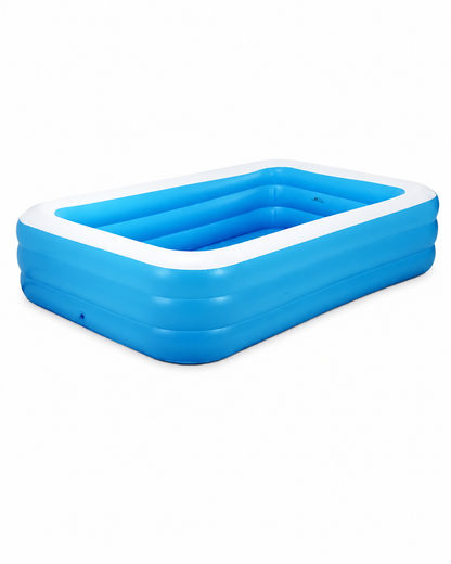 Large Rectangular Family Inflatable Swimming Pool – 300 x 175 x 60 cm