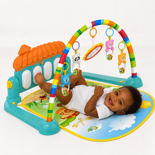 Kids Play Mat With Piano And Hanging Toys