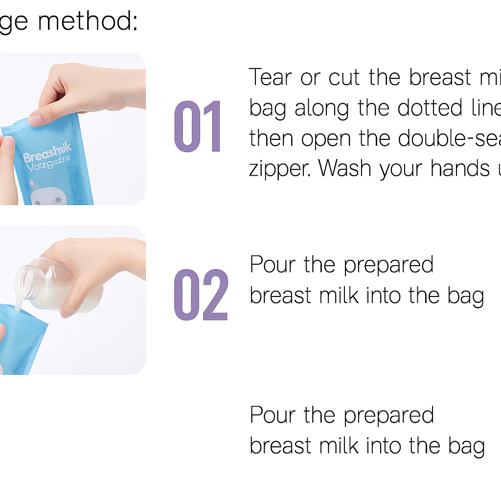 Dr. DuDu Premium Breast Milk Storage Bags – 30pcs Leakproof, BPA-Free & Hygienic Seal