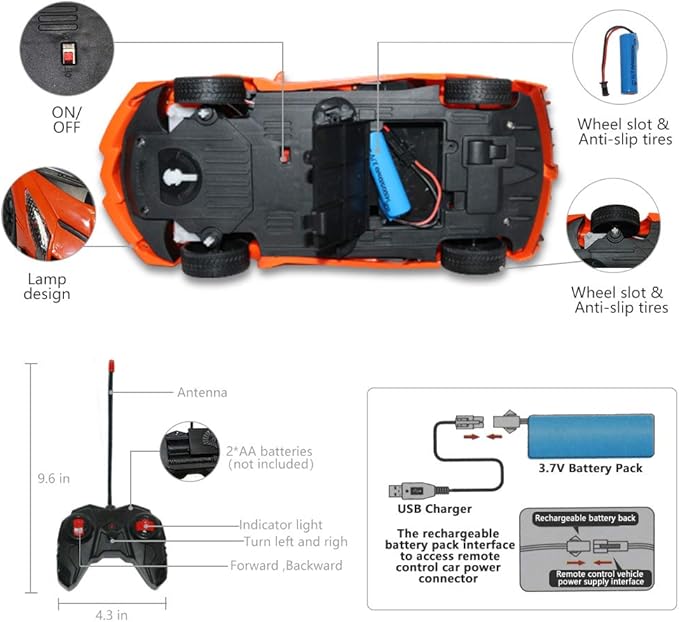 Lamborghini Convertable Remote Control Car Toy