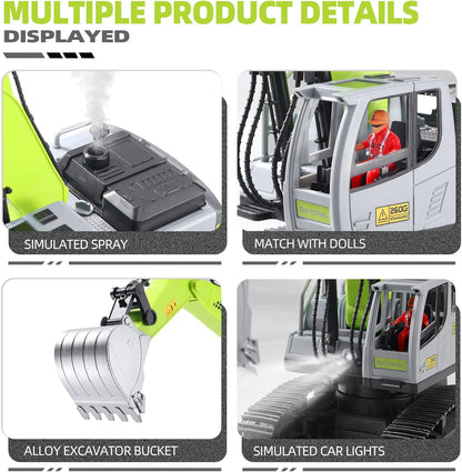 Alloy Excavator – Remote Control  &  4WD Construction Truck