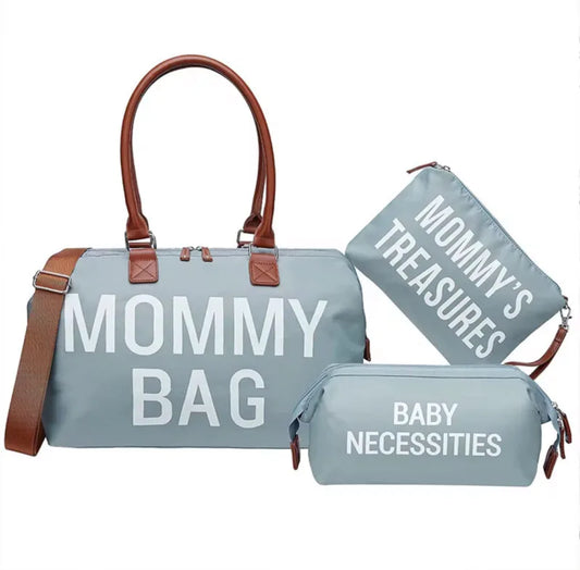 3-Piece Mommy Bag Set | Diaper Bag + Pouch + Toiletry Bag
