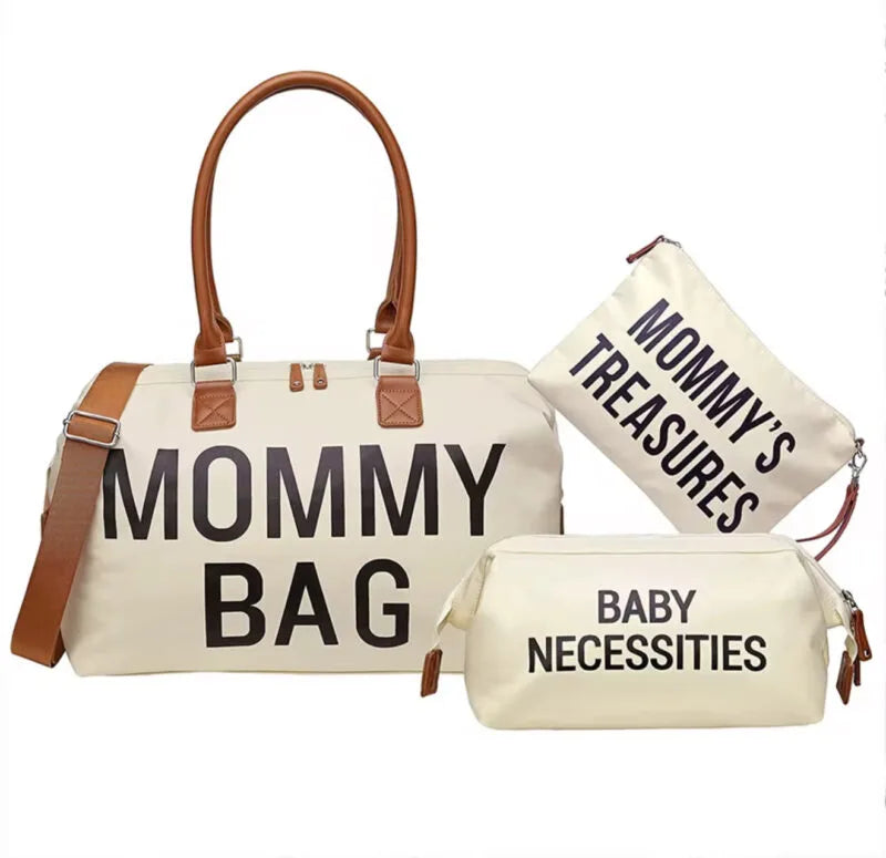 3-Piece Mommy Bag Set | Diaper Bag + Pouch + Toiletry Bag