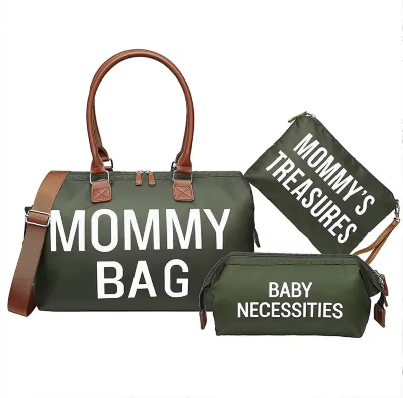 3-Piece Mommy Bag Set | Diaper Bag + Pouch + Toiletry Bag