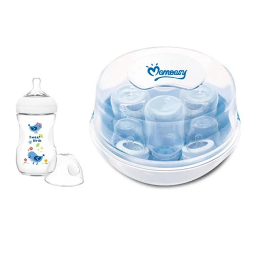 Momeasy Microwave Baby Bottle Sterilizer With Feeding Bottle & Accessories – BPA-Free