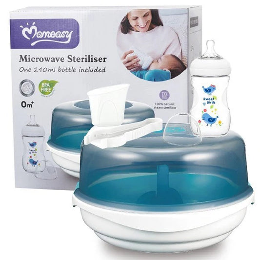 Momeasy Microwave Baby Bottle Sterilizer With Feeding Bottle & Accessories – BPA-Free