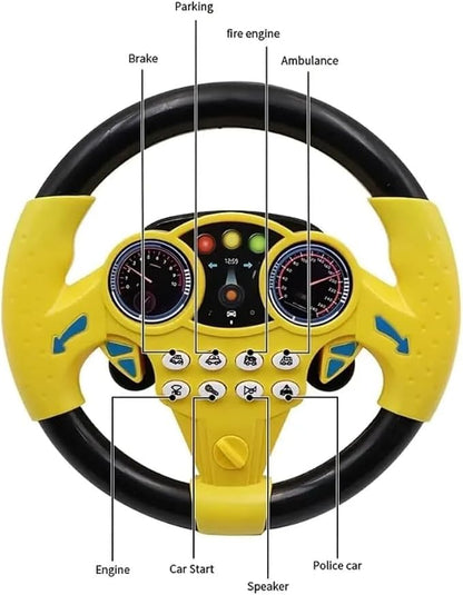 Kids Musical Steering Wheel Toy – Interactive Driving Simulator with Lights & Vehicle Sounds
