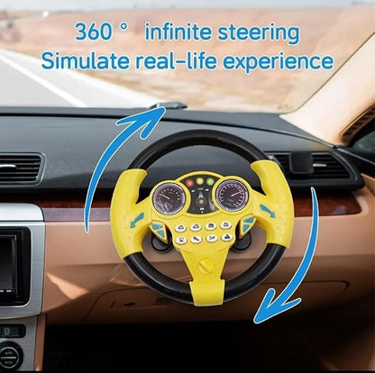 Kids Musical Steering Wheel Toy – Interactive Driving Simulator with Lights & Vehicle Sounds