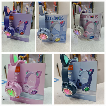 LED Bluetooth Kids Cat Headphone