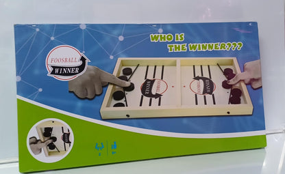 Wooden Fast Sling Puck Game – Interactive Family Board Game (6+ Years)