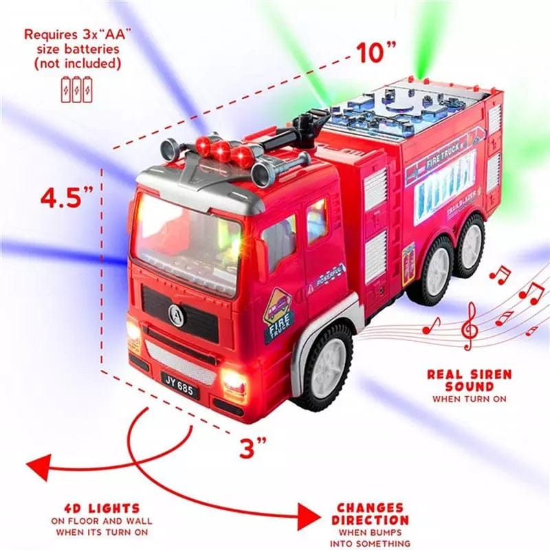 Super Firefighter Truck | Lights, Siren & Auto Drive – Perfect Adventure Toy for Kids