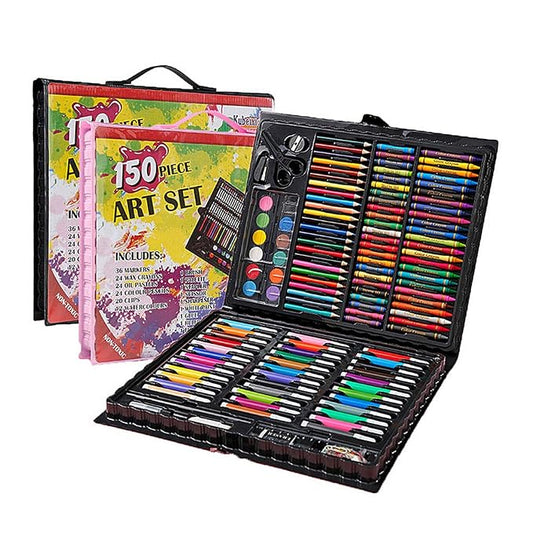 150-Piece Kids Art Set – Deluxe Drawing & Painting Kit in Portable Carry Case