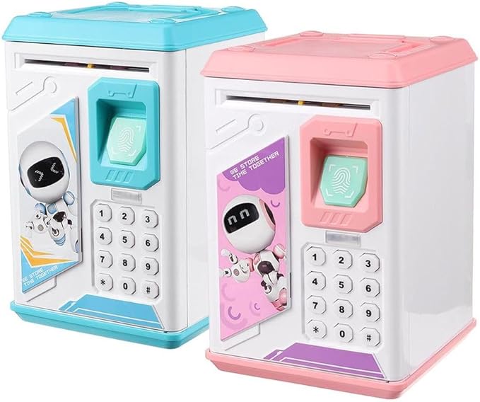 Robot Piggy Bank Kids ATM - Electronic Fingerprint Password