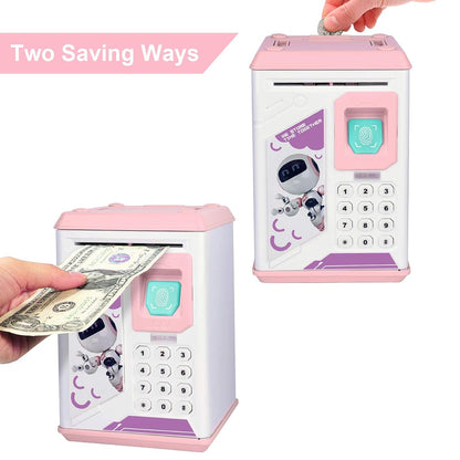 Robot Piggy Bank Kids ATM - Electronic Fingerprint Password
