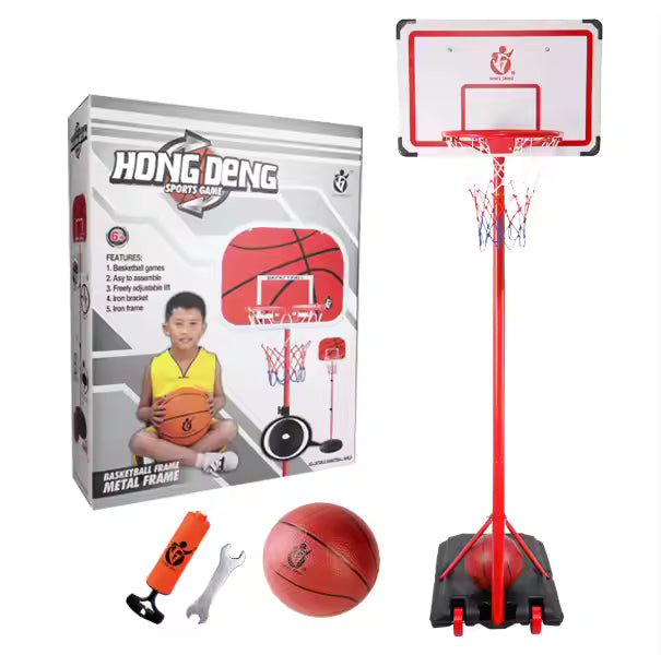 Adjustable Kids Basketball Hoop Stand – Includes Backboard, Ball & Pump