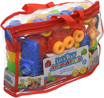 Jumbo Building Blocks & Animal Train Set – Educational Construction Toy