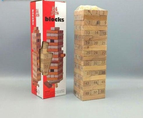 Jenga 54 Pieces Stacking Tower Block game