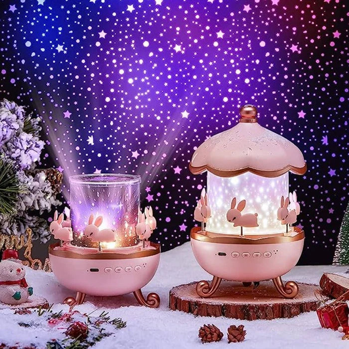 Carousel Night Light Projector – Magical Starry Sky Lamp for Kids