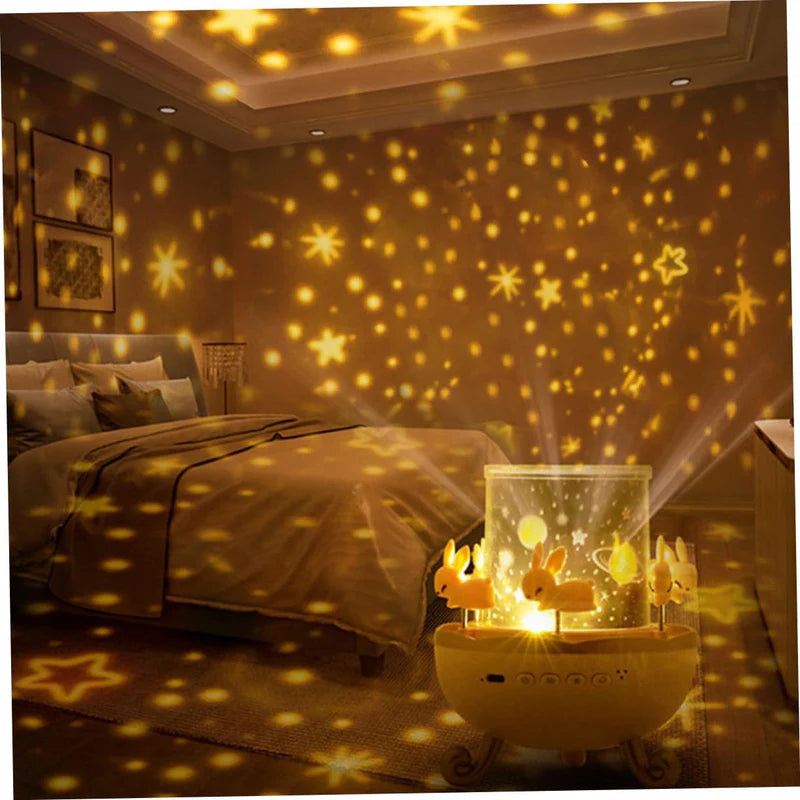 Carousel Night Light Projector – Magical Starry Sky Lamp for Kids