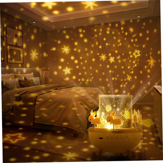 Carousel Night Light Projector – Magical Starry Sky Lamp for Kids