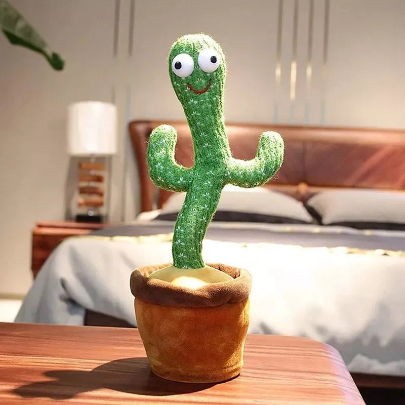 Multifunctional Dancing Cactus Toy – Sings, Repeats, Dances & Lights Up (USB Rechargeable)