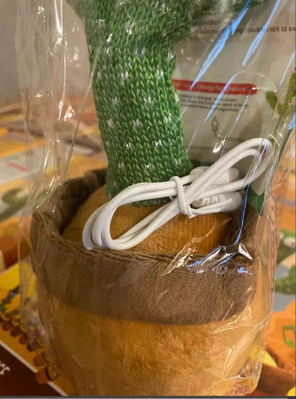 Multifunctional Dancing Cactus Toy – Sings, Repeats, Dances & Lights Up (USB Rechargeable)