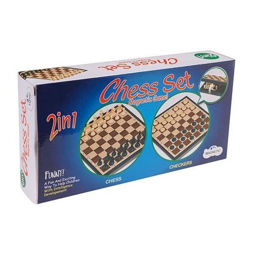 2 in 1 Magnetic Chess & Checkers Set