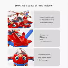 Toddler Push & Go Helicopter Toy with Rotating Propeller