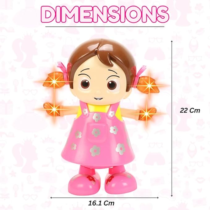 Dance Girl Musical Light-Up Doll – Battery Operated Dancing Toy (22cm)