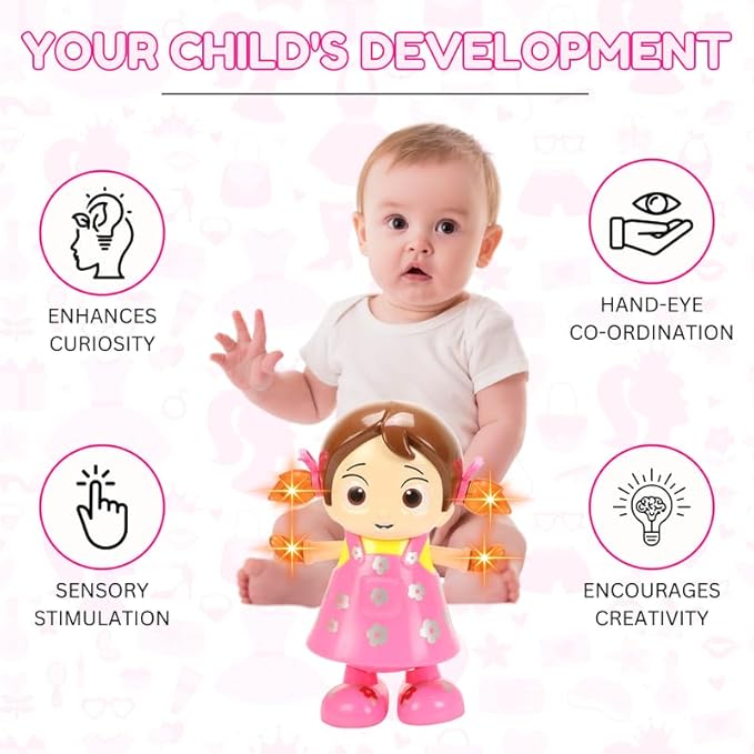 Dance Girl Musical Light-Up Doll – Battery Operated Dancing Toy (22cm)