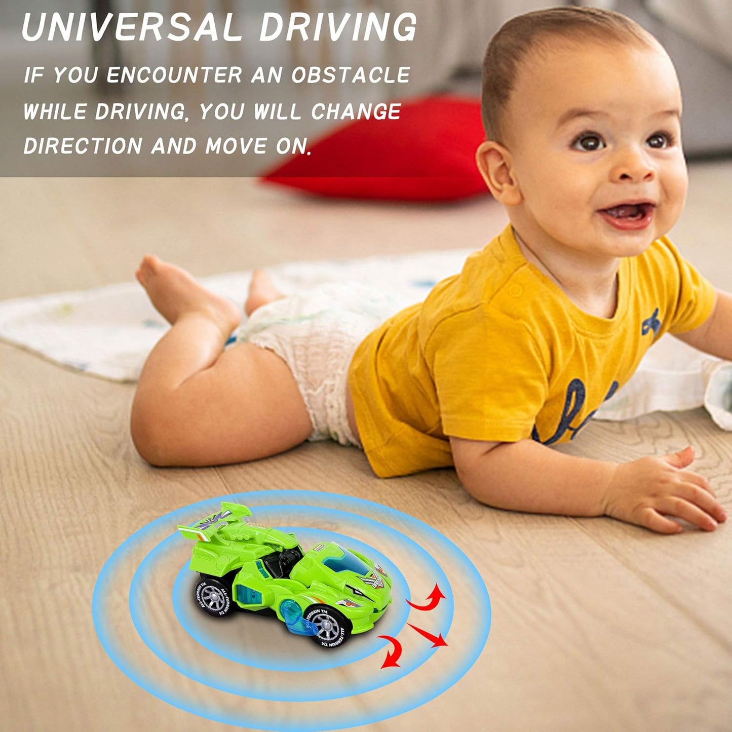 Transforming Dino Racer Car – Automatic Dinosaur Car with Lights & Music